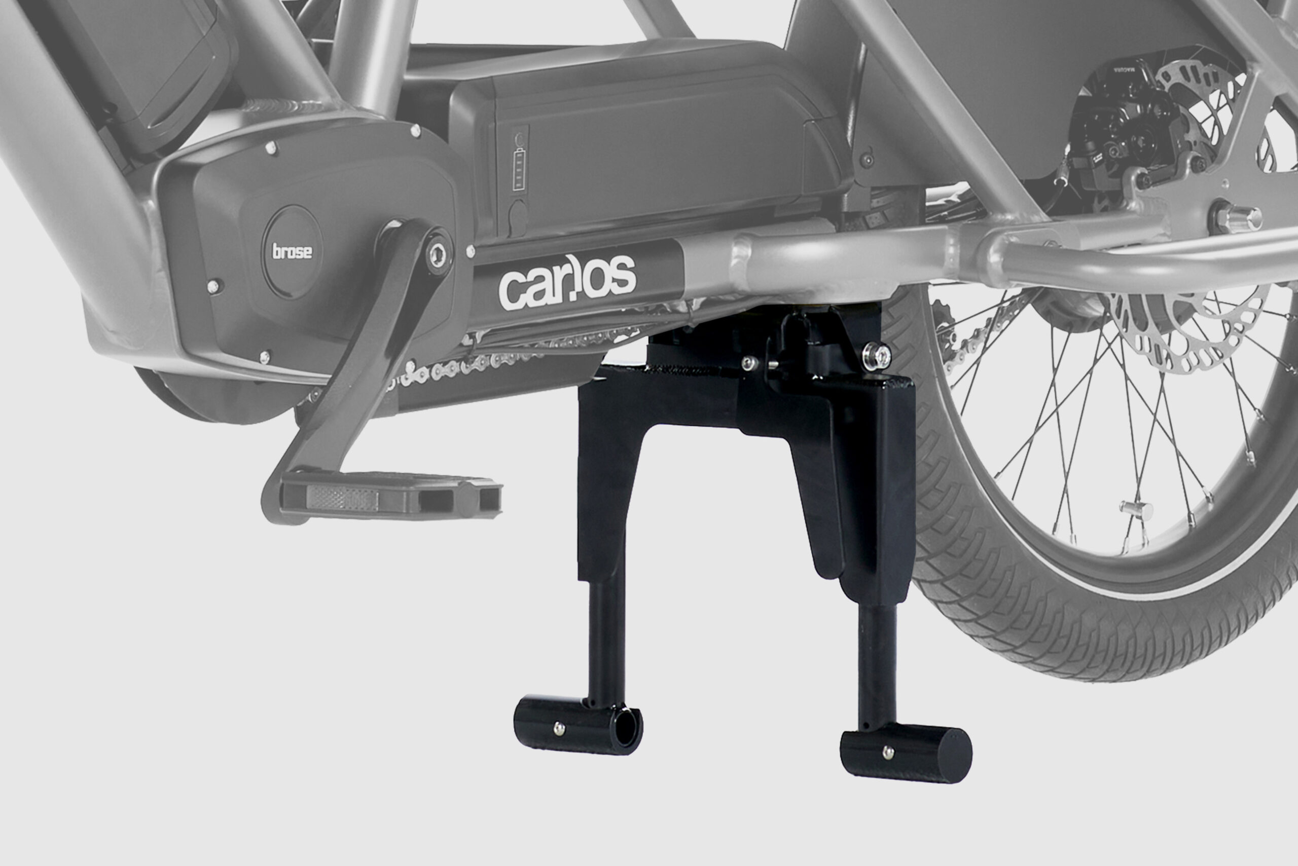 Breiter Doppelständer mit automatischer Arretierung-Funktion.